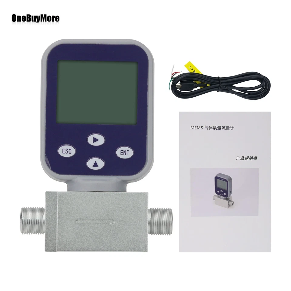 0-50L/min Hydrogen Gas Flow Meter Miniature Thermal Mass with RS485 Output - Image 1 of 4