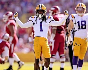 Foto de fútbol americano firmada autografiada 8x10 de Donte Jackson LSU Tigers certificado de autenticidad 4,32 40 yd d - Imagen 1 de 1