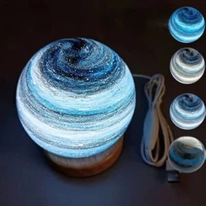 Holz ständer Sternen stern Mond lampen Planet 3D Nachttisch lampe Kinder - Bild 1 von 20