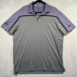 Adidas Golf Polo Shirt Sevierville Golf Club Gray Purple Mens Large - Picture 1 of 7