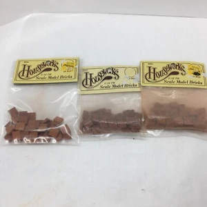 3 PAQUETES de ladrillos de arcilla vintage miniatura para casa de muñecas 1:12 Houseworks 5202 50 piezas ea - Imagen 1 de 5