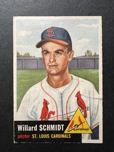 1953 Topps #168 Willard Schmidt, creased - 50% off 5 or more under $5 - Picture 1 of 3