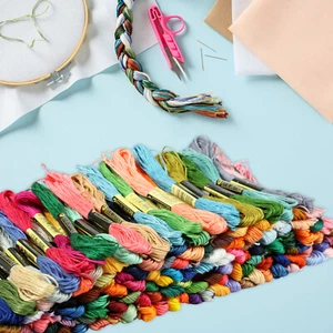 200 Skeins Embroidery Thread 200 Colors Cross Stitch Threads 8m 6-Strand CaTuk - Picture 1 of 12