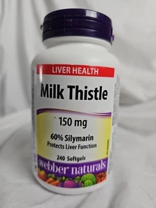 Weber Naturals Milk Thistle 150mg Liver Health 240 Softgels Exp 07/2027 - Picture 1 of 4