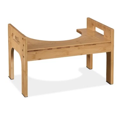 Toilettenhocker WC Hocker Bambus Fußhocker rutschfest 1,7 kg Bambus Hocker - Bild 1 von 4
