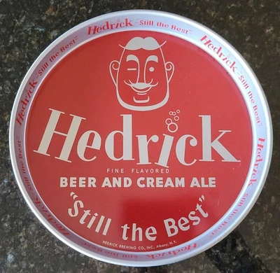 1960-е СТАЛЬНОЙ ПИВНОЙ ПОДНОС HEDRICK.  АЛБАНИЯ НЬЮ-ЙОРК - Изображение 1 из 2