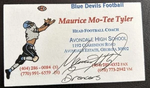 Maurice Tyler Signed Business Card HOF Football Game Canton Jets Broncos - Picture 1 of 2
