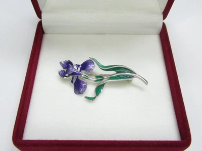 Broche plata 925 valor ensayo, esmalte, 4,81 g. Foto 1 de 4