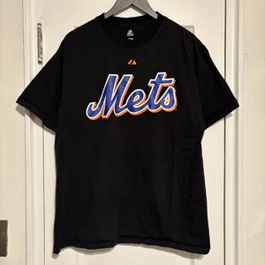 Matt Harvey New York Mets #33 MLB Baseball Black T Shirt Majestic Size L - Picture 1 of 2