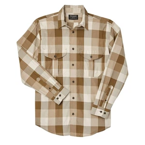 Filson Feder Stoff Hemd hellbraun oliv khaki - Bild 1 von 7