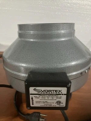 VORTEX POWERFAN 8"  Air Flow Industrial Fans  Model VTX800 Inline duct fan  - Image 1 of 2