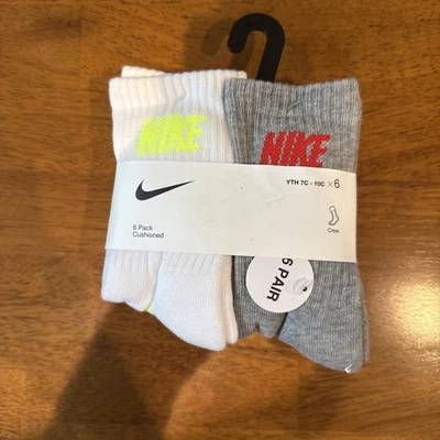 Calcetines Marca NIKE Niños Crew-Acolchados Transpirables Dri Fit 6 Prs TALLA 7C-10C Foto 1 de 2