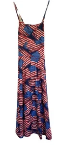 Girls American Flag Tank Dress Size 11 Red White Blue, July 4th or Memorial Day - Picture 1 of 11