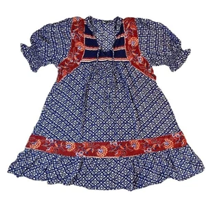 Anthropologie Patron's of Peace Blumenkleid Damen Gr. Medium blau Boho Prairie - Bild 1 von 12