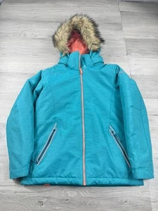 Roxy Jacket Youth XL 14 Blue Hooded Dryflight 10k American Pie Girls Snow Kids - Picture 1 of 9