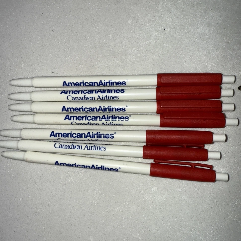 Bolígrafos publicitarios vintage American Airlines tinta muerta Foto 1 de 4