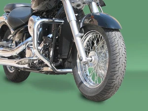 Paramotore Spaan acciaio cromato Ø 38mm per Kawasaki Vulcan VN 900/900 Classic - Picture 1 of 1