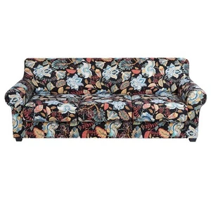 Couch Cover, Floral Pattern, Stretch, Printed, 4 Pieces, Sofa Slipcovers, for... - Picture 1 of 8
