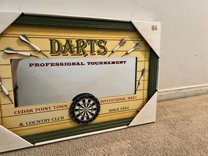 Dart Profi Turnier Bar Schild mit Spiegel 27" x 19" Zoll - Bild 1 von 8