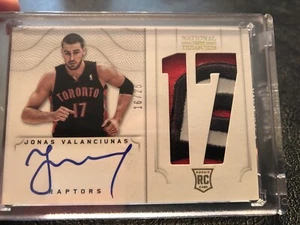 National Treasures Valanciunas 3 Color Auto Logo Patch Rc 16/25 Number Piece - Picture 1 of 3