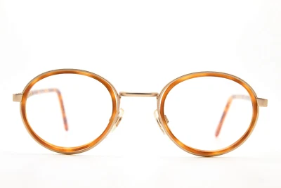 🤓 occhiali vintage VANNI DA MILANO Ducale 48 rotonda tartaruga vtg 80s👓unisex - Immagine 1 di 4