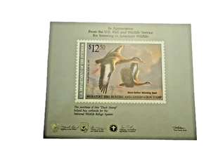 Dept of Interior Migratory Brid Hunting and Conservation Stamp with Poster 1990 - Picture 1 of 3