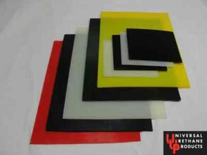 URETHANE/POLYURETHANE SHEET 24" X 24" X 3/8", 90 DURO RED "FROM MFG" ID#267 - Picture 1 of 4