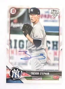 2018 Topps Holiday Bowman Trevor Stephan Autograph /99 th-ts Yankees Rookie Auto - Picture 1 of 2