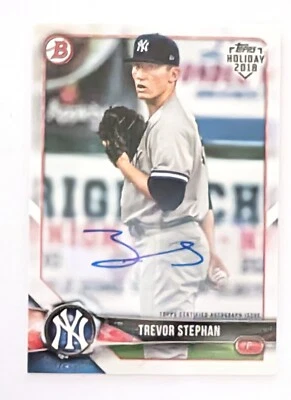 2018 Topps Holiday Bowman Trevor Stephan Autograph /99 th-ts Yankees Rookie Auto - Image 1 of 2