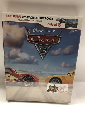 🚗 Cars 3 Blu-Ray, DVD, Digital-‼️Target Exclusive Storybook Edition 🆕 - Image 1 of 2