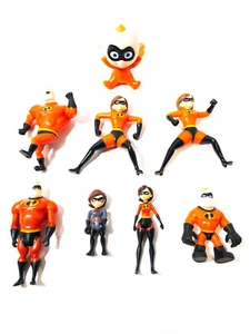 Disney Pixar Incredibles Figures Lot of 8 Cake Toppers or For Play - Picture 1 of 12