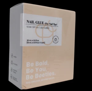BEETLES NAIL GLUE for Nail Tips 2 x 15 ml each SOAK OFF/LED CURED 10/27 Sealed - Picture 1 of 24