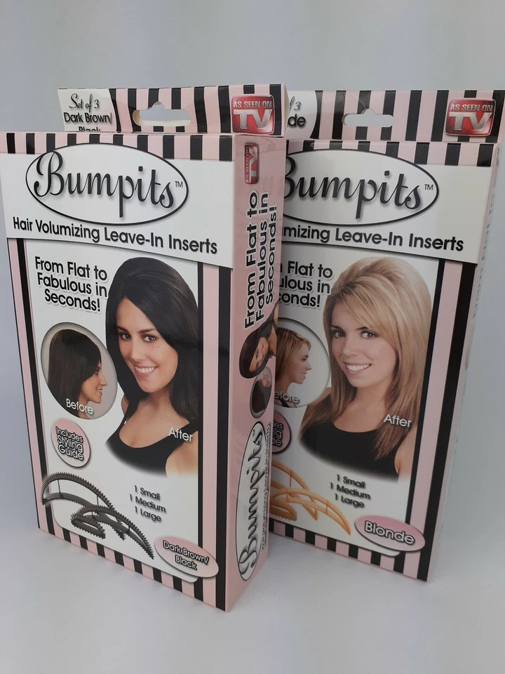 Inserciones voluminizadoras para cabello Bumpits - PAQUETE DE DOS - Rubio y marrón oscuro Mejor NUEVO Foto 1 de 4