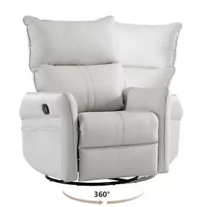 Rocking Recliner Chair,360 Degree Swivel Nursery Rocking Chair,Glider Chair,Mode - Picture 1 of 9