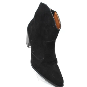 Botas al tobillo Ann Marino para mujer talla 10 negras de tela de gamuza sintética con cremallera estilo occidental - Imagen 1 de 12