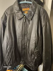 Northern Explorer Mens XL Black Vintage Genuine Leather Coat - Picture 1 of 5