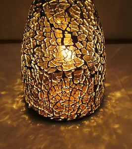 Amber Mosaic Tumbler Thick Glass Neckless 1 1/4" Open Pendant Shade Light Lamp - Picture 1 of 4