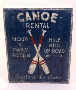RUSTIC NAUTICAL SUMMER BOAT THEME WOODEN SIGN BRAND NEW FREE SHIPPING - Picture 1 of 4
