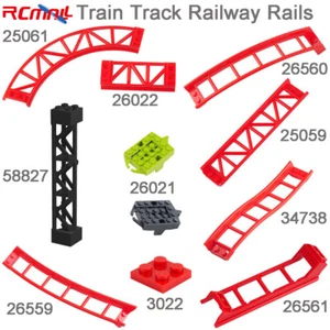 Roller Coaster Train Track Railway Rails Technical Part MOC Building Block Brick - Picture 1 of 14