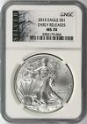 2015 Silver American Eagle $1 NGC MS70 Early Release Silver Label