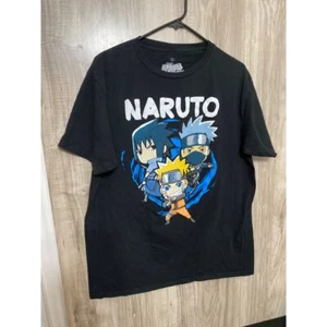 Naruto Sasuke Kakashi Ripple Junction Tee Shirt Mens L Black Naruto Shippuden - Picture 1 of 5