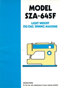 Macchina da cucire Crown Point Sanwa SZ-645F manuale utente istruzioni 47 pagine - Foto 1 di 3