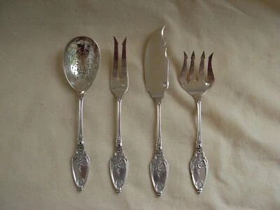 ANTIQUE FRENCH STERLING SILVER DESSERT SERVING SET,LATE 19th CENTURY. - Image 1 of 4