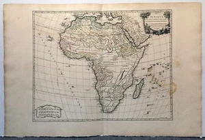 Robert de Vaugondy original map "L'Afrique" circa 1756 - Picture 1 of 1