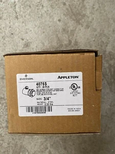 NEW LOT OF 60 APPLETON 4075S - ¾" SET SCREW EMT STEEL ZINC PLATED CONNECTOR - Picture 1 of 1