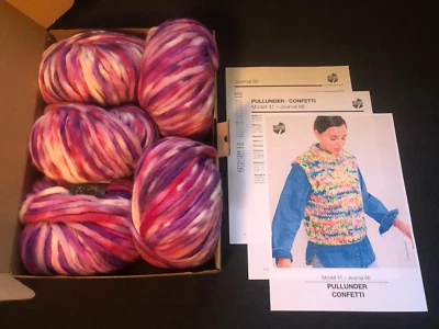 Lana Grossa /Pullunder /100% Merino Schurwolle / 5 x Confetti + Strickanleitung - Bild 1 von 4