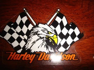 HARLEY DAVIDSON VINTAGE RACING EAGLE HEAD DECAL 8.75" X 5.75" (INSIDE) NEW - Picture 1 of 1