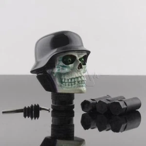 Car Truck Manual Stick Schaltknauf Hebel Shifter Skull Black Hat Kits Universal - Bild 1 von 12