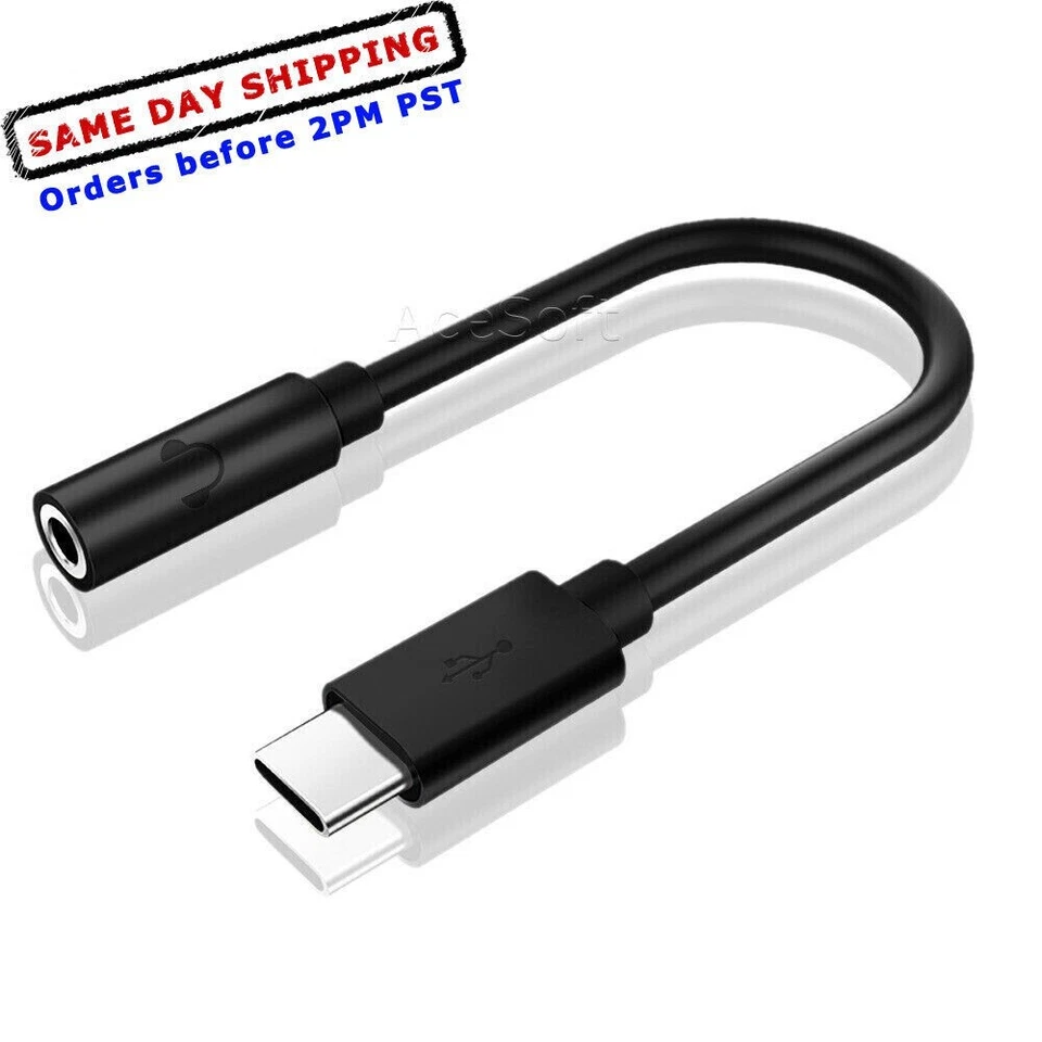 Type C to 3.5mm Adapter Cable for Samsung Galaxy Tab S7 11 SM-T870N T878U Tablet - Image 1 of 1