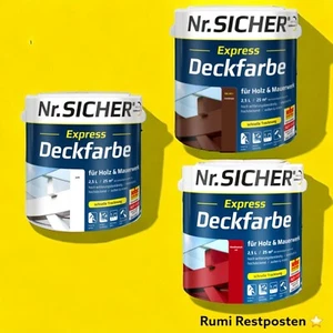 Deckfarbe für Holz & Mauerwerk Nr.Sicher express Skandinavisch Rot Nuss Braun - Bild 1 von 1